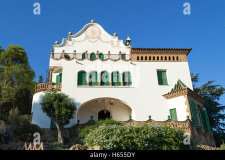 Park Güell ist eines der Meisterwerke von Gaudi Stockfoto