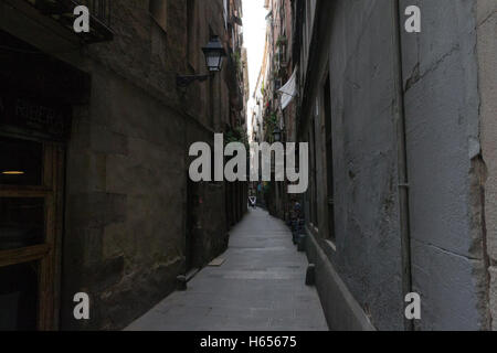 Gotischen Viertel sind im Zentrum von Barcelona und einige der Gebäude stammen aus dem Mittelalter Stockfoto