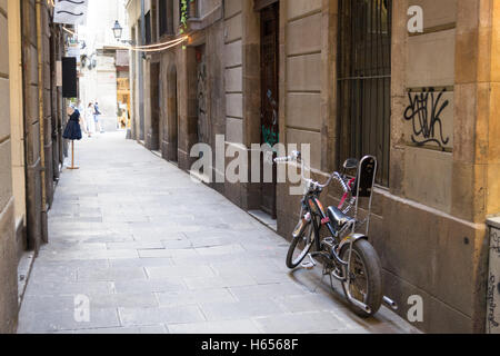 Gotischen Viertel sind im Zentrum von Barcelona und einige der Gebäude stammen aus dem Mittelalter Stockfoto