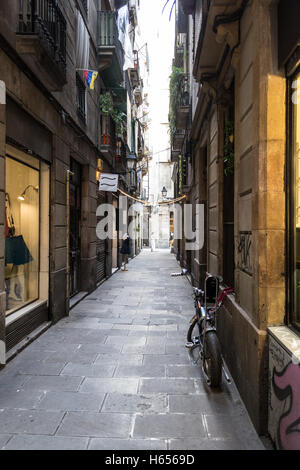Gotischen Viertel sind im Zentrum von Barcelona und einige der Gebäude stammen aus dem Mittelalter Stockfoto