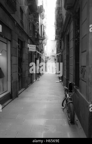 Gotischen Viertel sind im Zentrum von Barcelona und einige der Gebäude stammen aus dem Mittelalter Stockfoto