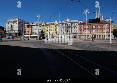 Bana Josipa Jelacica Quadrat, Zagreb, Kroatien Stockfoto