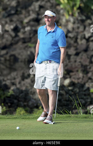 Fußballer Lee Sharpe während der Weltmission Promi pro-am-2016 Hügel China Golfturnier in Blackstone Kurs am 23. Oktober 2016 in Haikou, Provinz Hainan, China. | Verwendung weltweit Stockfoto