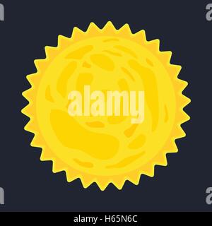 Sun Burst Sternsymbol, Cartoon-Stil Stock Vektor