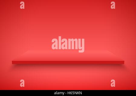 Rot-Präsentations-Plattform Stock Vektor
