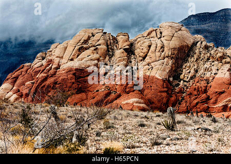 Felsformation in den Red Rock Canyon National Conservation Area, in der Nähe von Las Vegas, Nevada Stockfoto