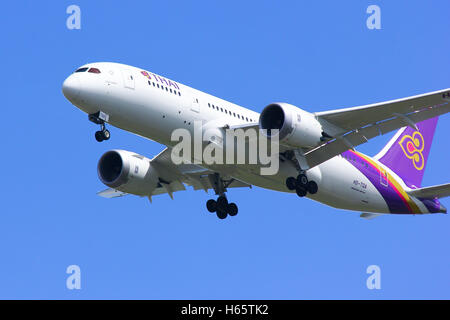 Boeing 787-800 Dreamliner HS-TQA Thaiairway. Stockfoto