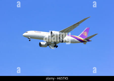 Boeing 787-800 Dreamliner HS-TQA Thaiairway. Stockfoto