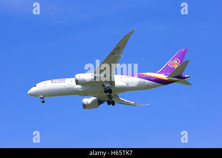 Boeing 787-800 Dreamliner HS-TQA Thaiairway. Stockfoto