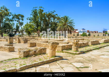 Viele tunesischen Städte rühmen, archäologische Stätten und Museen mit punischen und römischen Altertümern, EL Jem ist keine Ausnahme, Tunesien. Stockfoto