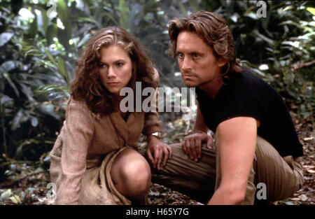 Auf der Jagd Nach Dem Grünen Diamanten (1984) aka: Romancing the Stone, Regisseur: Robert Zemeckies, Schauspieler/Stars: Michael Douglas, Kathleen Turner, Danny DeVito Stockfoto