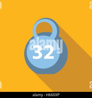 Kettlebell-flach-Symbol Stock Vektor
