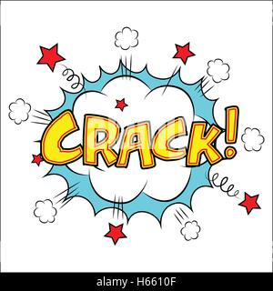 Sound-Effekt-Abbildung zu knacken Stock Vektor