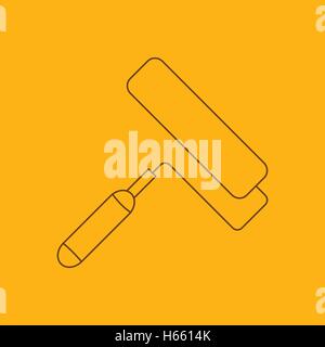 Lack Walze Liniensymbol Stock Vektor