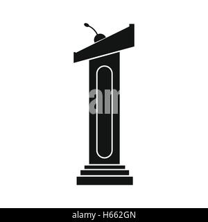 Tribune schwarzes Symbol Stock Vektor