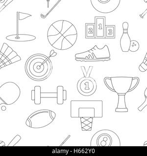 Sport nahtlose Muster Stock Vektor
