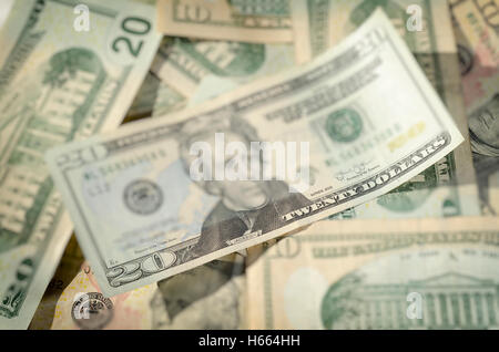 20-Dollar-Schein Stockfoto