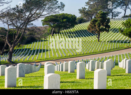 Fort Rosecrans National Cemetery, San Diego, Kalifornien, USA. Stockfoto