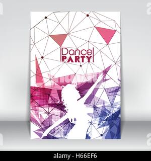 Tanz Party Plakat Vorlage mit abstrakten Hintergrund - Vektor-Illustration Stock Vektor