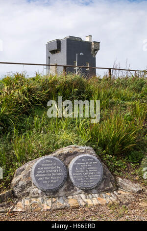 Der alte Kopf von Kinsale signal Tower und Lusitania Museum, Kinsale, County Cork, Irland Stockfoto