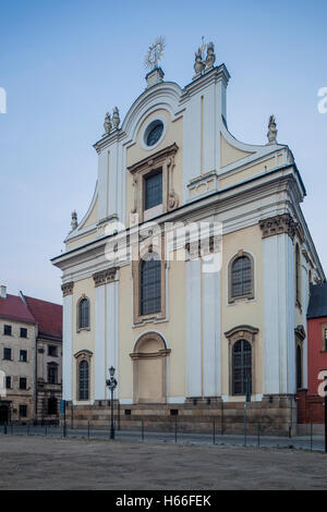 Jesuiten-Kirche in der Altstadt von Wroclaw, Polen. Stockfoto