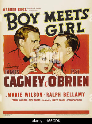 Boy Meets Girl (1938) - Film-Poster- Stockfoto