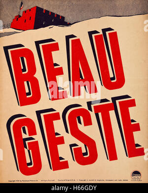 Beau Geste (1939) - Film-Poster- Stockfoto