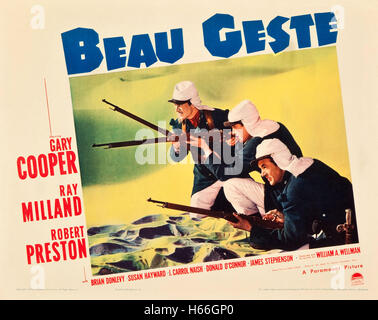 Beau Geste (1939) - Film-Poster- Stockfoto