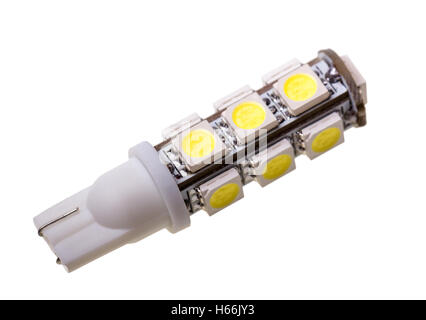 Lampe für Auto mit 13 SMD LEDs auf dem weißen Hintergrund isoliert Stockfoto