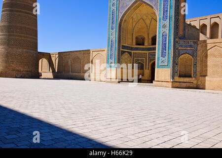 UNESCO-Weltkulturerbe, Kalon Moschee & Minarett Turm des Todes, gebaut 919AD, Basis, 30ft Buxoro, der Seidenstraße, Buchara, Usbekistan Stockfoto