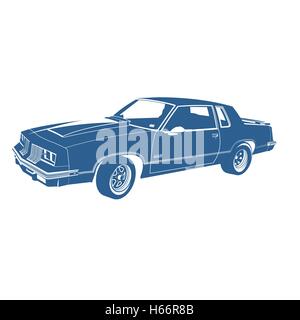 Vector Cartoon blaues Auto Stock Vektor