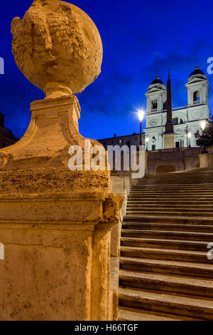 Nachtansicht der spanische Treppe, Piazza di Spagna, Rom, Latium, Italien Stockfoto