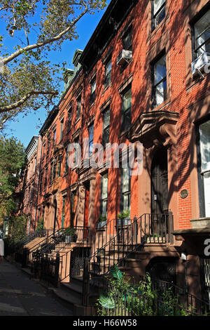 Typische Häuser in Brooklyn, Brooklyn Heights, New York, USA Stockfoto