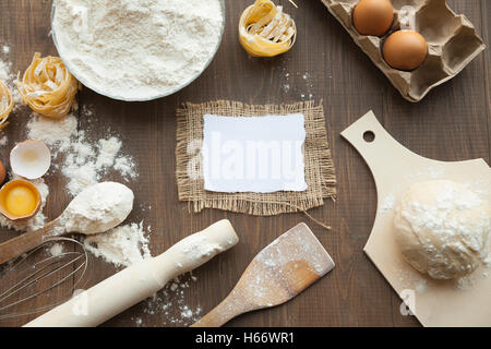 Backen Sie Küche Komposition. Stockfoto