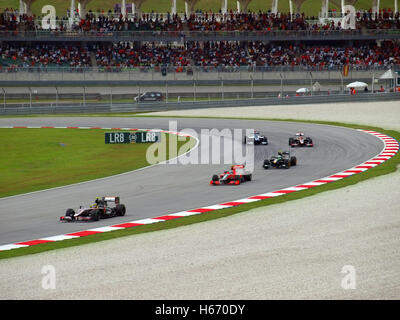 Sepang, Malaysia - 4. April 2010: Grand Prix von Malaysia in Sepang F1 Schaltung zuerst 4. April 2010 in Sepang, Malaysia Stockfoto