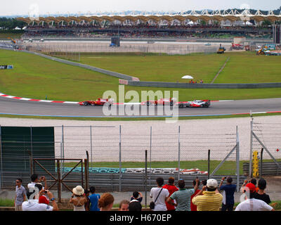 Sepang, Malaysia - 4. April 2010: Grand Prix von Malaysia in Sepang F1 Schaltung zuerst 4. April 2010 in Sepang, Malaysia Stockfoto