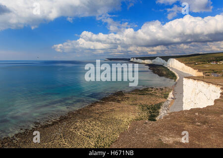 Die sieben Schwester-Klippen, Birling Gap East Sussex Stockfoto