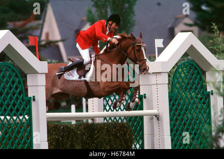 CSIO La Baule, Mai 1999, Guido Dominici (ITA) Reiten Frisco Stockfoto