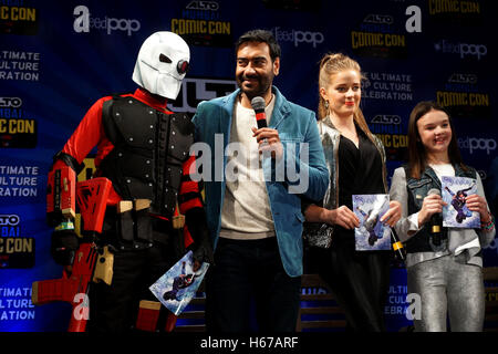 Ajay Devgan, Erika Kaaras. Abigail Eames, Stockfoto