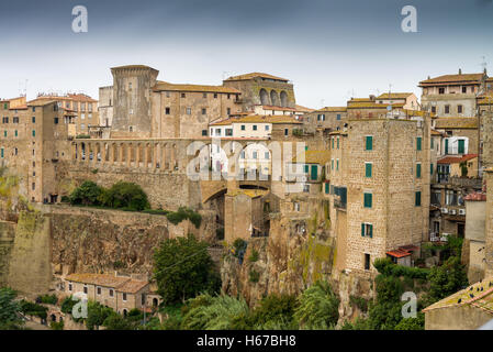 Pitigliano-Stadt, Provinz Grosseto, Toskana, Italien Stockfoto