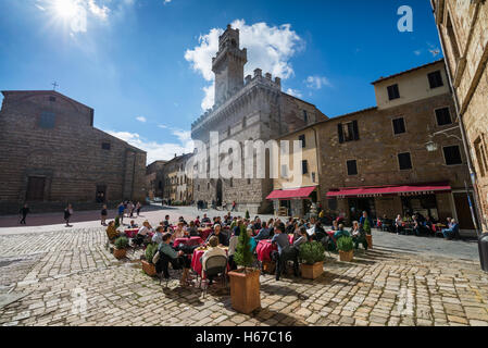 Die Piazza Grande, Montepulciano, Provinz Siena, Toskana, Italien, EU, Europa Stockfoto