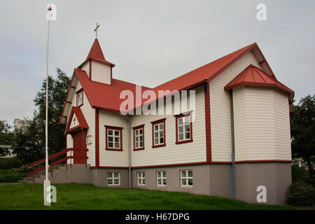 Europa, Island, Akureyri, St.-Peter Kirche (Katholska Kirkjan) Stockfoto