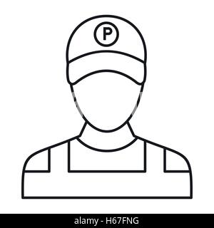 Skizzieren Sie damit verbundenen Symbol Parkplatz, Stil Stock Vektor