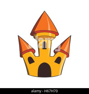 Schloss-Symbol im Cartoon-Stil Stock Vektor