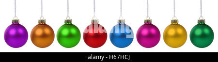 Weihnachten Kugeln Kugeln bunte Dekoration isoliert Stockfoto