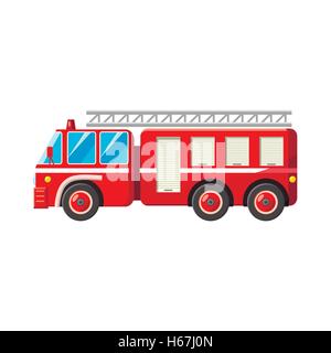 Feuer-LKW-Symbol im Cartoon-Stil Stock Vektor