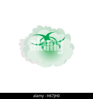 Wolke mit Biohazard Symbol Symbol Stock Vektor