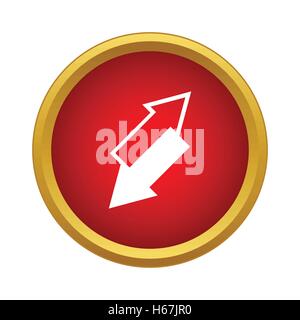 Zwei Pfeile richten sich an einander Symbol Stock Vektor