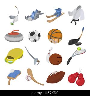 Sport-Karikatur-Symbole Stock Vektor