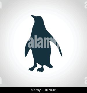 Pinguin schwarze silhouette Stock Vektor